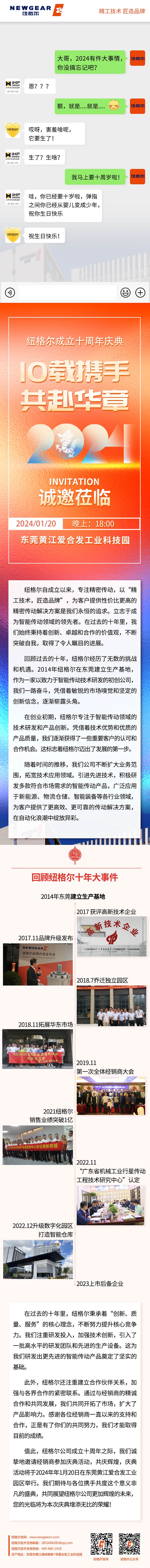紐格爾：邀請您參加十周年慶典，1月20日不見不散！